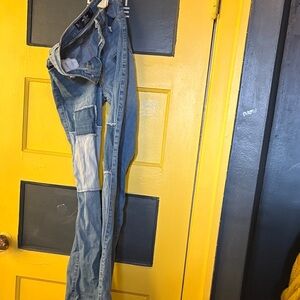 Hollister Blue Patchwork Women Jeans